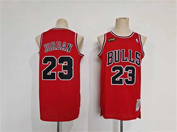 Mens Chicago Bulls #23 Michael Jordan Red Throwback Stitched Basketball Jersey->chicago bulls->NBA Jersey